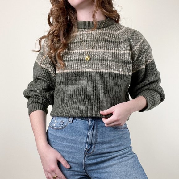 Vintage Fair Isle 100% Wool Chunky Oversized Sweater Scandinavian Nordic Ski - Picture 4 of 8